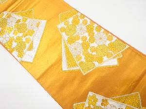 色紙重ねに花模様織り出し袋帯